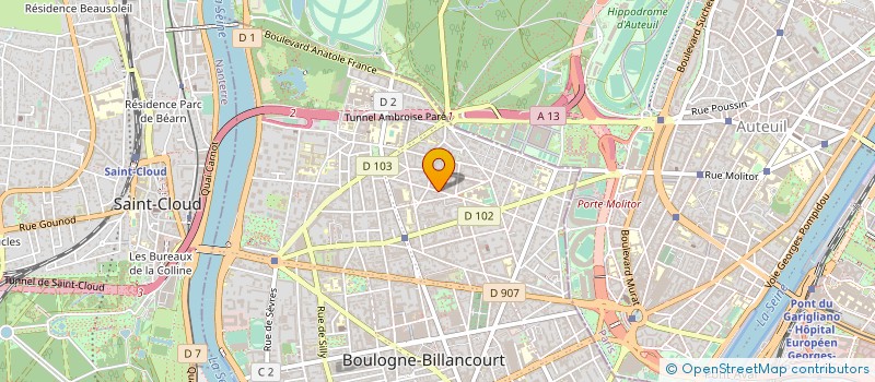 localisation de l'entreprise MONSIEUR CARLOS MORENO OTERO à BOULOGNE-BILLANCOURT