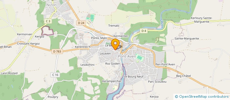 localisation de l'entreprise MONSIEUR CARMELO DE LA PINTA  PONT-AVEN