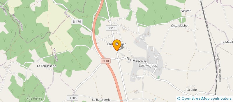 localisation de l'entreprise MONSIEUR CASEY RENARD à LES ADJOTS