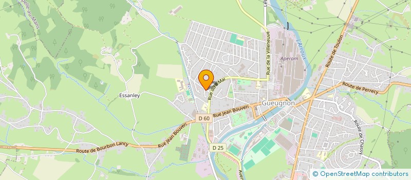 localisation de l'entreprise MONSIEUR CASIMIRO DA SILVA  GUEUGNON