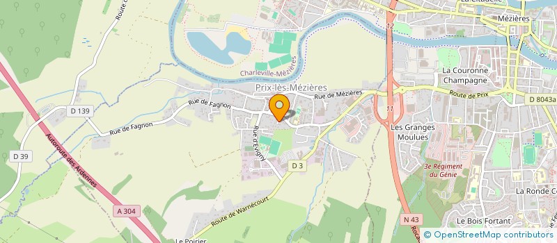 localisation de l'entreprise MONSIEUR CATHERINE BENARD  PRIX-LES-MEZIERES