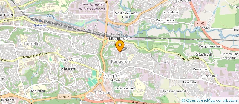 localisation de l'entreprise MONSIEUR CATHIA KERGOURLAY  QUIMPER