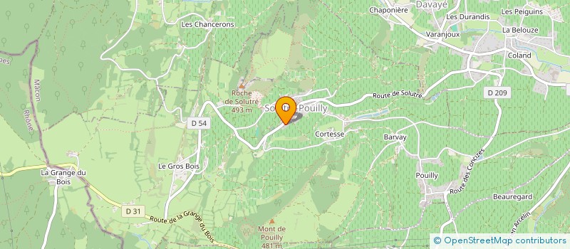 localisation de l'entreprise MONSIEUR CEDRIC ANDRE  SOLUTRE-POUILLY