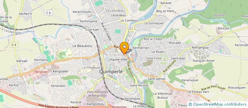 localisation de l'entreprise MONSIEUR CEDRIC ANGELIER  QUIMPERLE