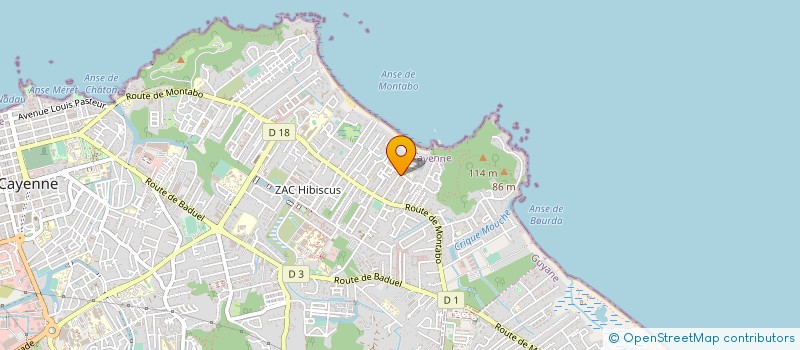 localisation de l'entreprise MONSIEUR CEDRIC ATANGANA  CAYENNE