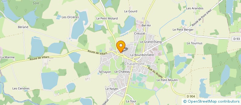 localisation de l'entreprise MONSIEUR CEDRIC AUGER  CHALAMONT
