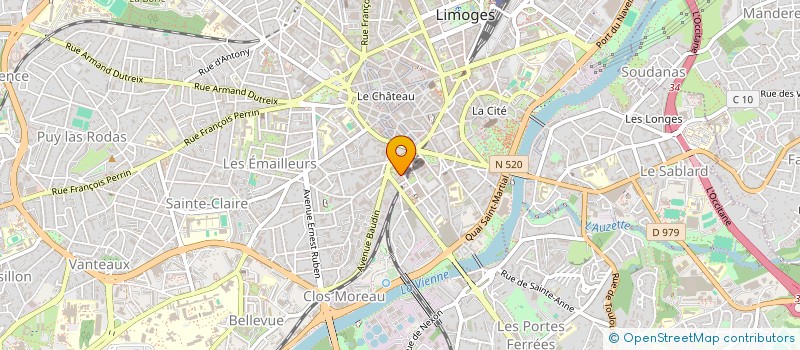 localisation de l'entreprise MONSIEUR CEDRIC BAFFELEUF à LIMOGES