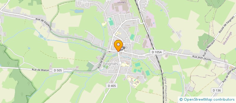 localisation de l'entreprise MONSIEUR CEDRIC BAFOULOULOU  FEIGNIES