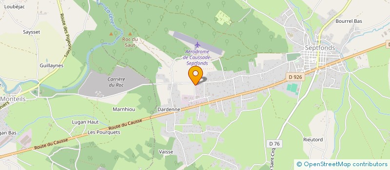 localisation de l'entreprise MONSIEUR CEDRIC BAPTISTE  SEPTFONDS