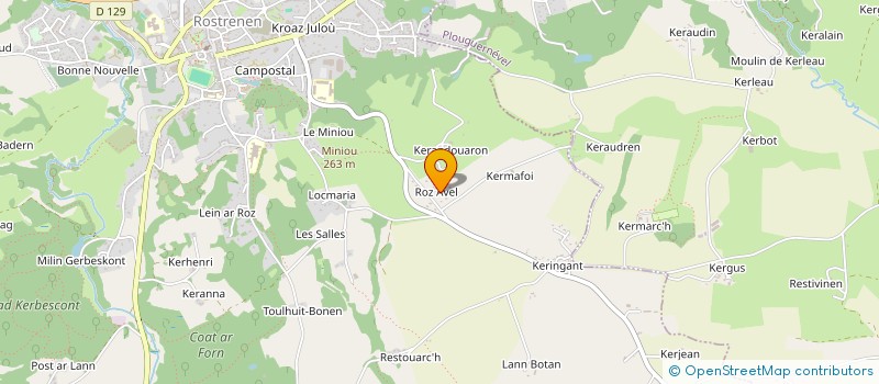 localisation de l'entreprise MONSIEUR CEDRIC BATOGE  ROSTRENEN