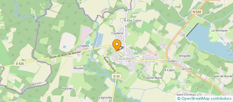 localisation de l'entreprise MONSIEUR CEDRIC BEAUMONT  CAZAUBON