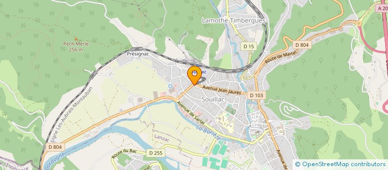 localisation de l'entreprise MONSIEUR CEDRIC BELLEMAIN  SOUILLAC