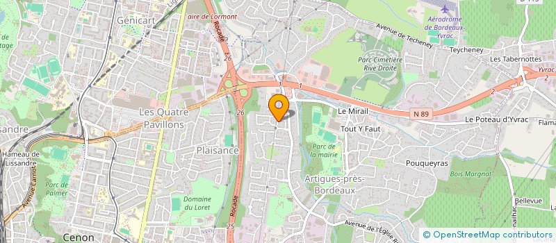 localisation de l'entreprise MONSIEUR CEDRIC BERGER  ARTIGUES-PRES-BORDEAUX