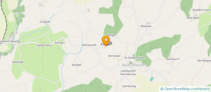 localisation de l'entreprise MONSIEUR CEDRIC BERNARD  BULAT-PESTIVIEN