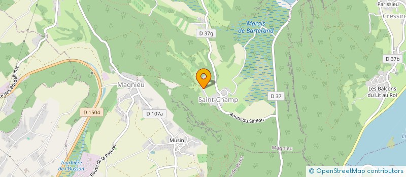 localisation de l'entreprise MONSIEUR CEDRIC BLANCHARD  MAGNIEU