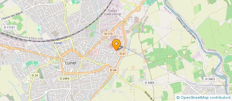 localisation de l'entreprise MONSIEUR CEDRIC BLAQUIERE  LUNEL