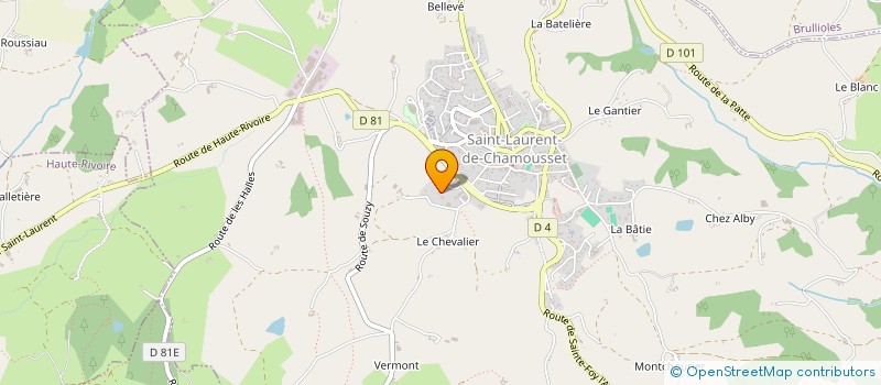 localisation de l'entreprise MONSIEUR CEDRIC BODELIN à SAINT-LAURENT-DE-CHAMOUSSET