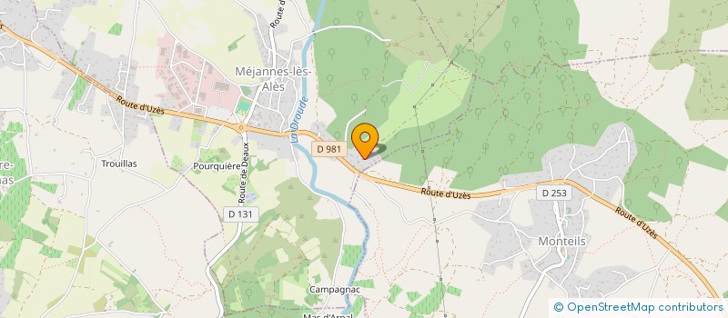 localisation de l'entreprise MONSIEUR CEDRIC BORD  MEJANNES-LES-ALES