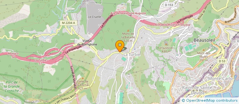 localisation de l'entreprise MONSIEUR CEDRIC BORDESSOULLES à LA TURBIE