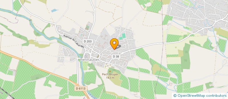 localisation de l'entreprise MONSIEUR CEDRIC BOUGUIN  PENNAUTIER