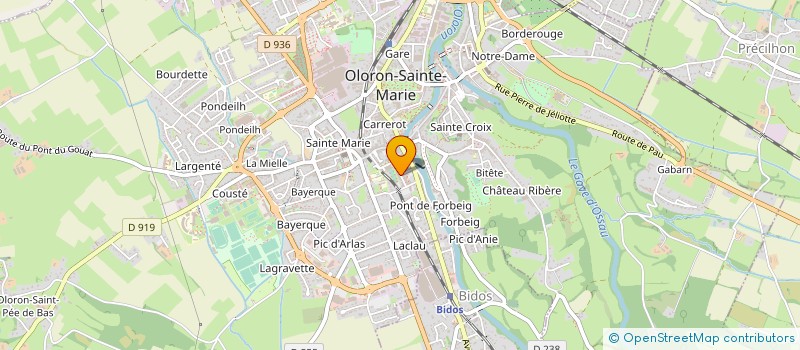 localisation de l'entreprise MONSIEUR CEDRIC BOUTOLLEAU  OLORON-SAINTE-MARIE