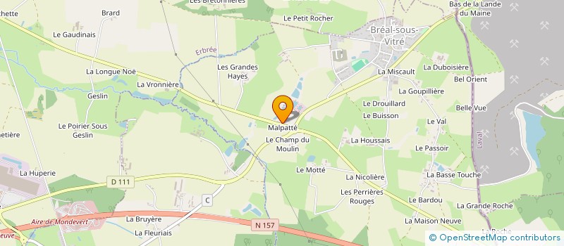 localisation de l'entreprise MONSIEUR CEDRIC BROSSAULT  BREAL-SOUS-VITRE