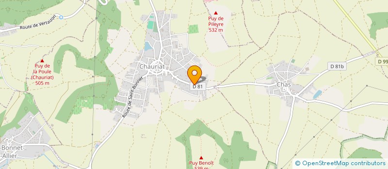 localisation de l'entreprise MONSIEUR CEDRIC BUISSON  CHAURIAT