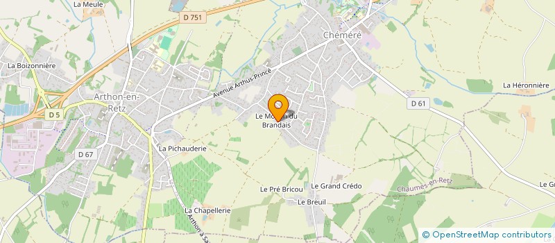 localisation de l'entreprise MONSIEUR CEDRIC CAFFIN  CHAUMES-EN-RETZ