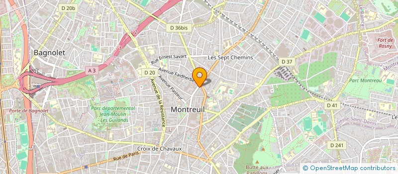 localisation de l'entreprise MONSIEUR CEDRIC CALMELS à MONTREUIL