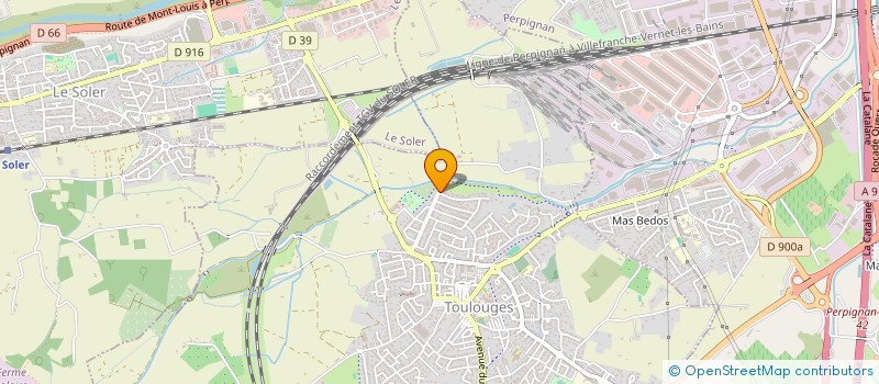 localisation de l'entreprise MONSIEUR CEDRIC CAPARROS CAMPOY  TOULOUGES