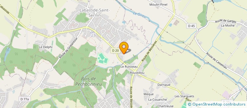 localisation de l'entreprise MONSIEUR CEDRIC CAULIER  LABASTIDE-SAINT-SERNIN