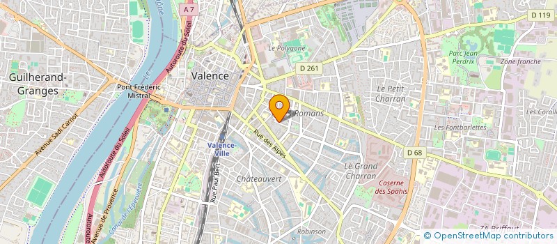 localisation de l'entreprise MONSIEUR CEDRIC CAVERIVIERE à VALENCE