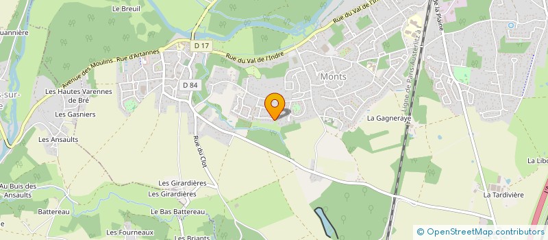 localisation de l'entreprise MONSIEUR CEDRIC CHAGNAUD  MONTS