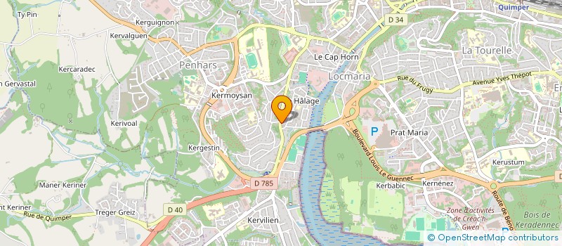 localisation de l'entreprise MONSIEUR CEDRIC CHAIGNEPAIN à QUIMPER