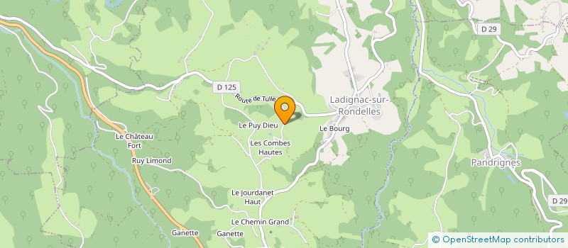 localisation de l'entreprise MONSIEUR CEDRIC CHAMBEAUDIE  LADIGNAC SUR RONDELLES