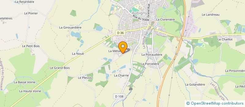 localisation de l'entreprise MONSIEUR CEDRIC CHARON  AUBIGNY-LES CLOUZEAUX