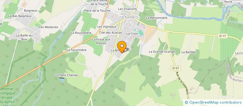 localisation de l'entreprise MONSIEUR CEDRIC CHASSIER  CHEILLE