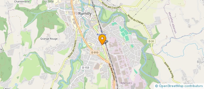 localisation de l'entreprise MONSIEUR CEDRIC CHAUVIN  RUMILLY