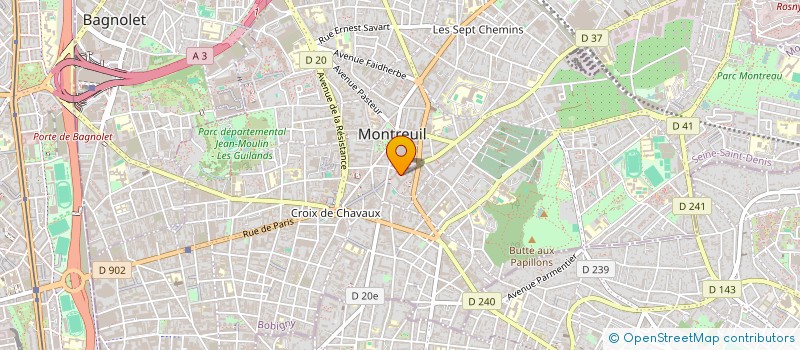 localisation de l'entreprise MONSIEUR CEDRIC CHAVILLE à MONTREUIL