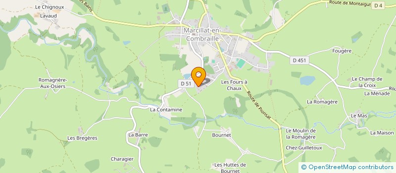 localisation de l'entreprise MONSIEUR CEDRIC CHAZAL  MARCILLAT-EN-COMBRAILLE