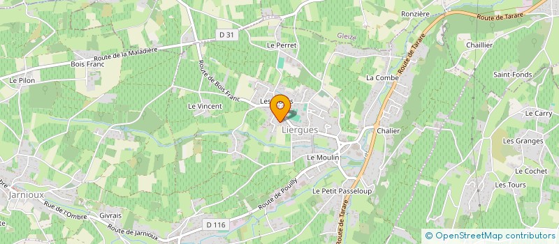 localisation de l'entreprise MONSIEUR CEDRIC CLERCIN à PORTE DES PIERRES DOREES
