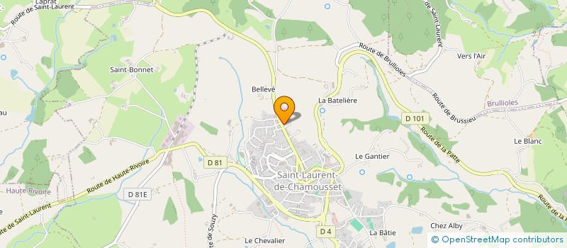 localisation de l'entreprise MONSIEUR CEDRIC COQUARD  SAINT-LAURENT-DE-CHAMOUSSET