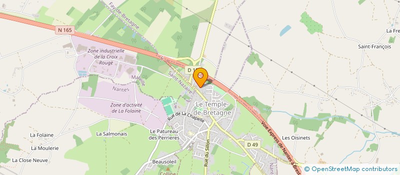 localisation de l'entreprise MONSIEUR CEDRIC COSSAIS  LE TEMPLE-DE-BRETAGNE