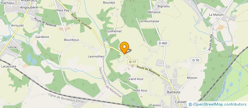 localisation de l'entreprise MONSIEUR CEDRIC COURTADE  SAUBUSSE