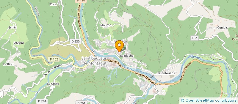 localisation de l'entreprise MONSIEUR CEDRIC CROUZET  SAINT-SAUVEUR-DE-MONTAGUT