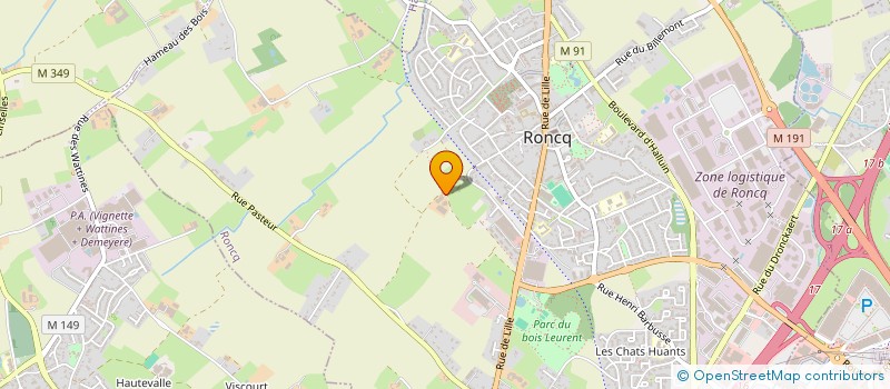 localisation de l'entreprise MONSIEUR CEDRIC CUVELIER à RONCQ