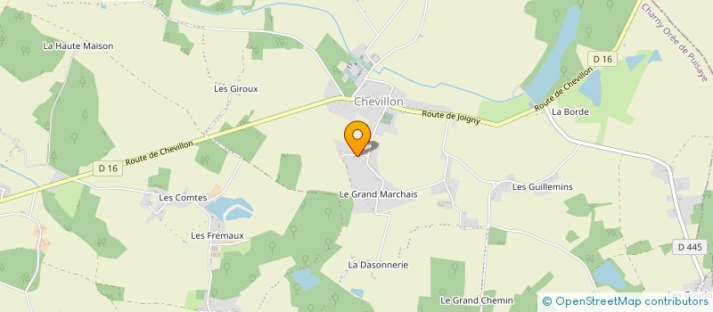 localisation de l'entreprise MONSIEUR CEDRIC DARTOUT à CHARNY OREE DE PUISAYE