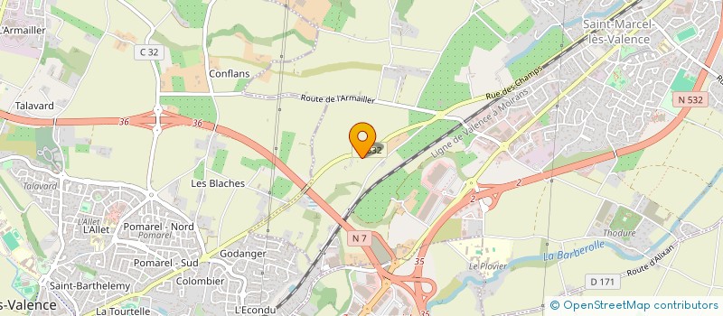 localisation de l'entreprise MONSIEUR CEDRIC DAUPHIN  SAINT-MARCEL-LES-VALENCE