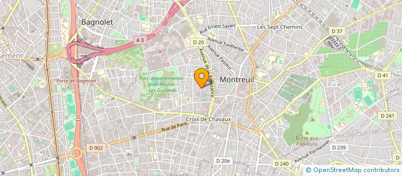 localisation de l'entreprise MONSIEUR CEDRIC DE PINA à MONTREUIL