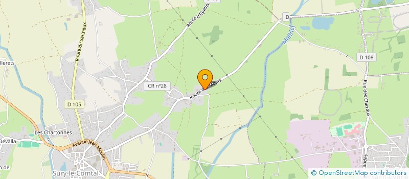 localisation de l'entreprise MONSIEUR CEDRIC DELAHAYE  SURY-LE-COMTAL